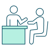 カウンセリングを受ける人のアイコン