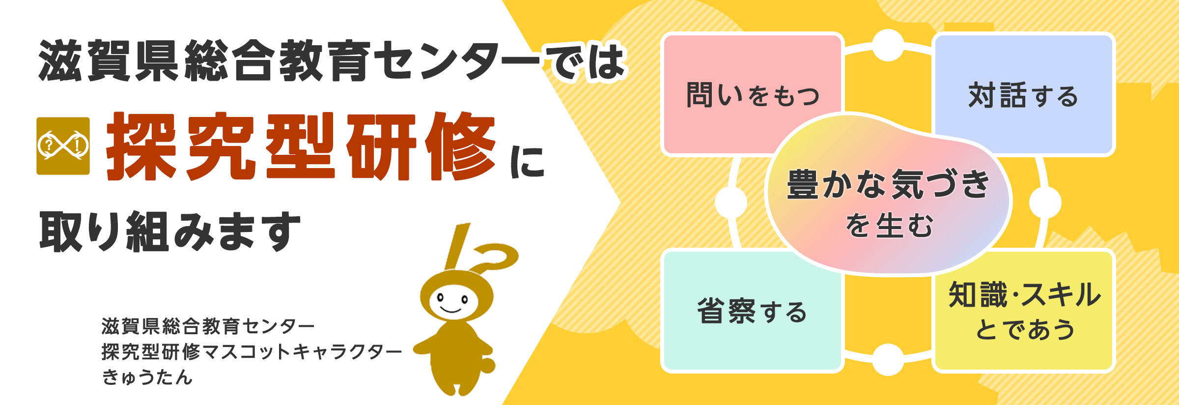 滋賀県総合教育センターでは探究型研修に取り組みます